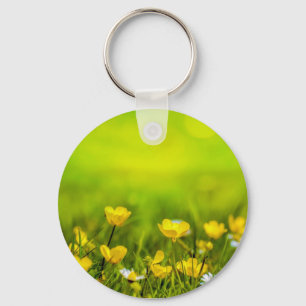 Chaveiro Fundo das Flores de Mola
