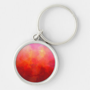 Chaveiro Fundo de Aquarela Laranja Vermelho Intenso Amarelo