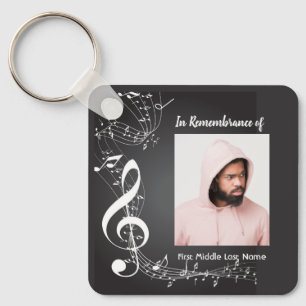 Chaveiro Fundo de notas musicais de lembrança