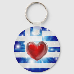 Chaveiro Fundo do coração da bandeira da piscina do amor