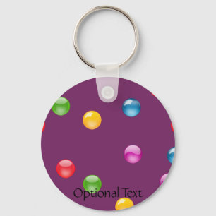 Chaveiro Fundo Multicolor Polkadot Confetti DIY