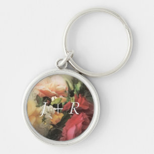 Chaveiro fundo vibrante do vintage floral da arte com