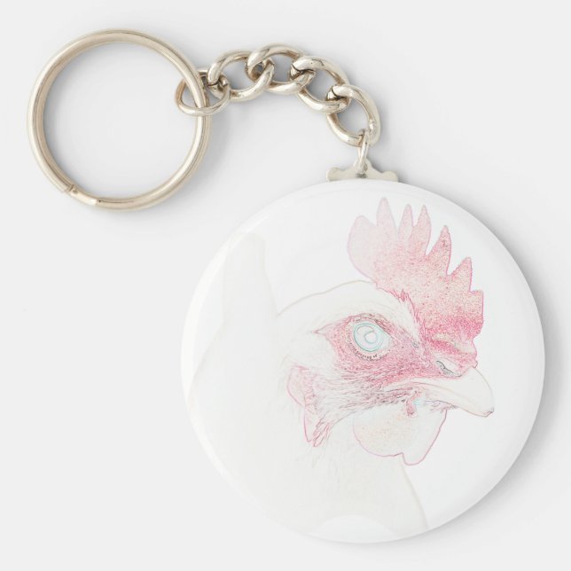 Chaveiro Funky Chicken Hen Rooster Head (Frente)