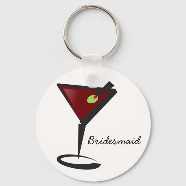 Chaveiro Funky martini Diversão Favores da Bridesmaid (Frente)