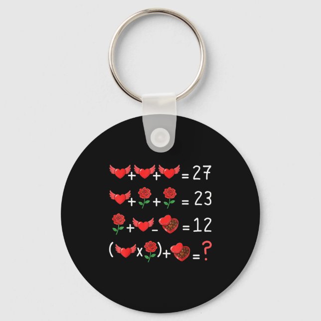 Chaveiro Funny 67 Math Teacher Valentine Math Teacher Women (Frente)