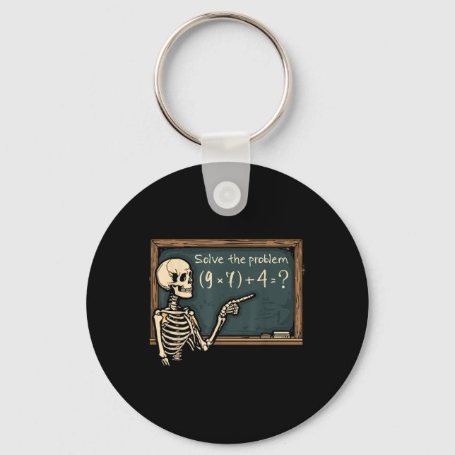 Chaveiro Funny 67 Meme Brainrot Joke Halloween Skeleton Mat (Frente)