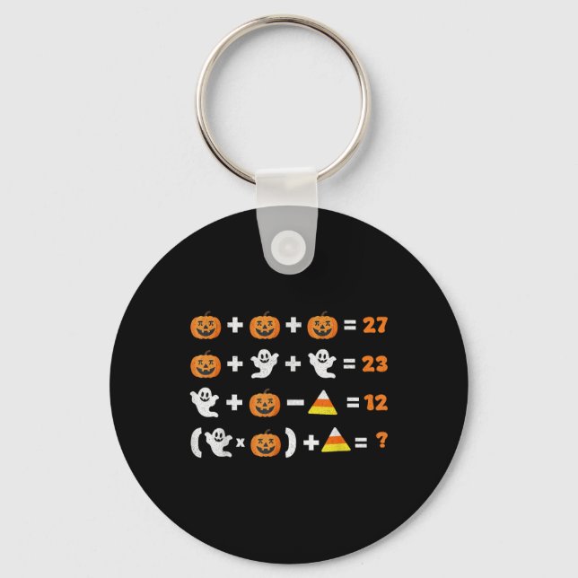 Chaveiro Funny 67 Meme Pumpkin Ghost Math Teacher Halloween (Frente)