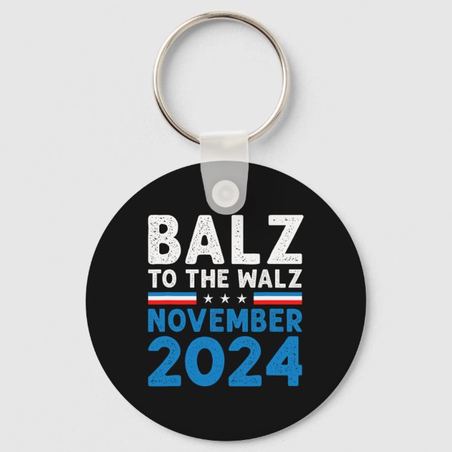 Chaveiro Funny Balz Para Walz Kamala Harris Tim Walz 2024 (Frente)