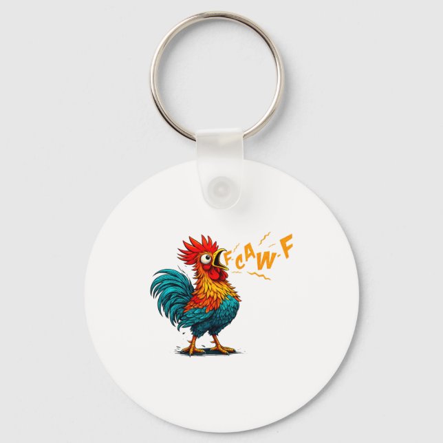 Chaveiro Funny Bird Fcawf Chicken F Caw F Rooster Whisperer (Frente)