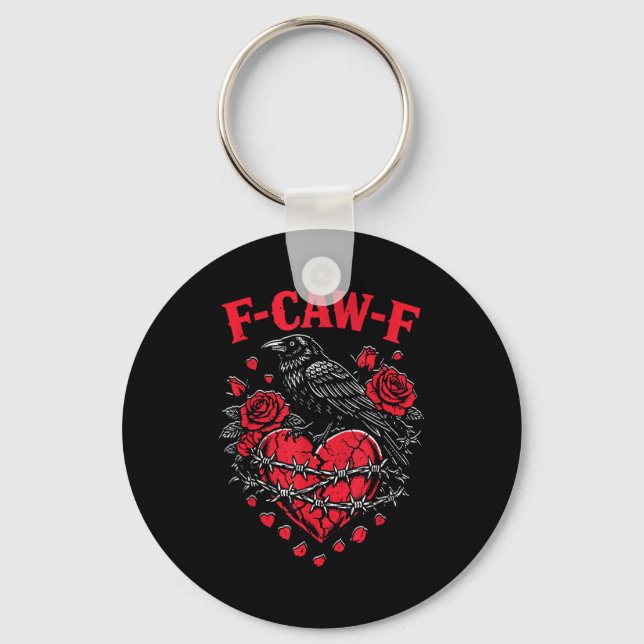 Chaveiro Funny Black Bird F-caw-f Anti Valentines Day Singl (Frente)