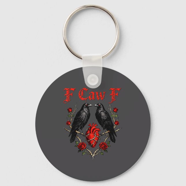 Chaveiro Funny Black Bird F-caw-f Anti Valentines Day Singl (Frente)