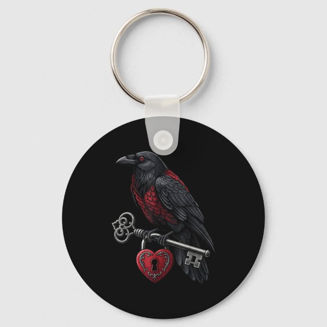 Chaveiro Funny Black Crow Black Bird Funny Crow Valentines  (Frente)