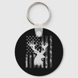 Chaveiro Funny Camouflage Usa Flag Whitetail Buck Deer Hunt