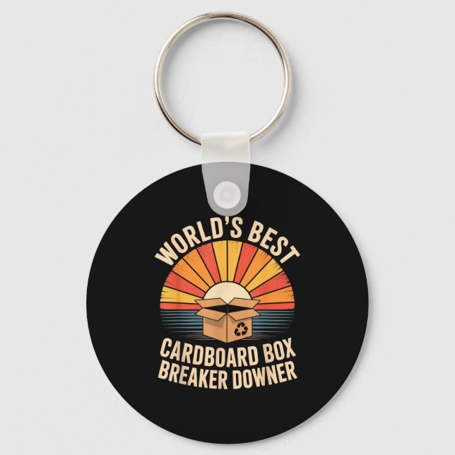 Chaveiro Funny Cardboard Box Breaker Downer Sarcastic Recyc (Frente)
