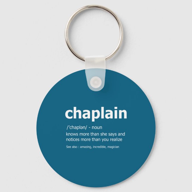 Chaveiro Funny Chaplain Definition New Job Gift For Chaplai (Frente)