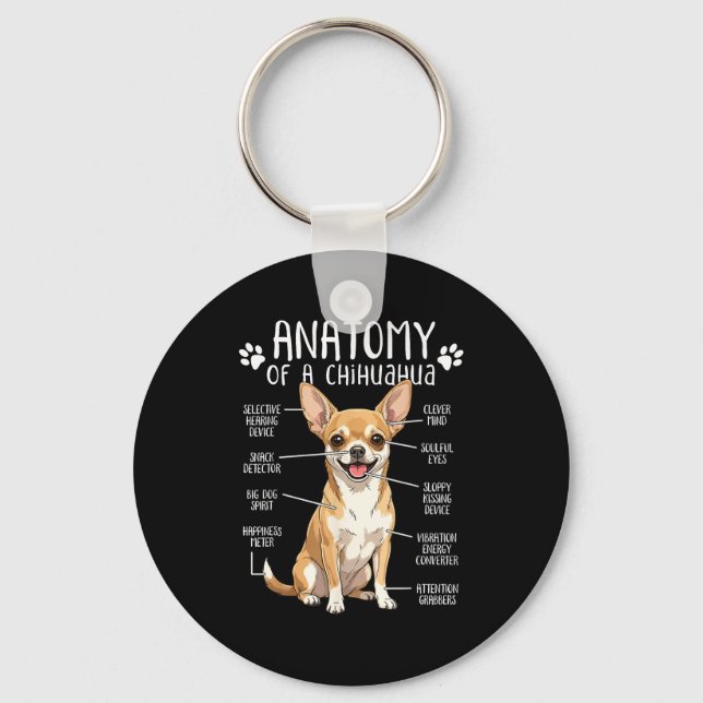 Chaveiro Funny Chihuahua Anatomy Of A Chihuahua Dog Owner P (Frente)