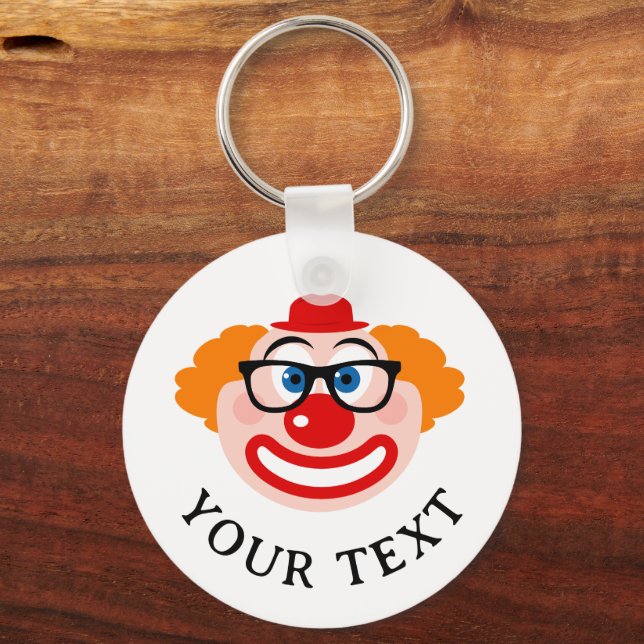 Chaveiro Funny clown face with spectacles custom (Frente)
