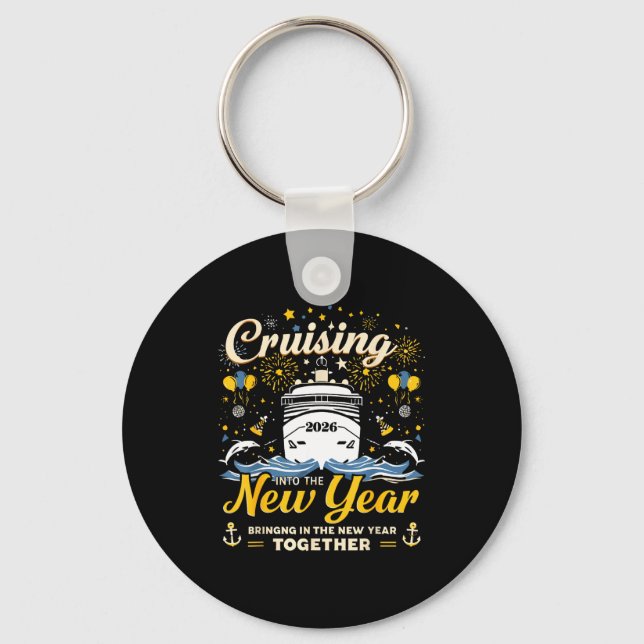 Chaveiro Funny Cruising Into 2026 New Year Matching Family  (Frente)
