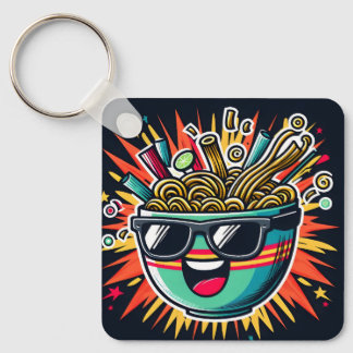 Chaveiro Funny Cute Noodle Cartoon Ramen Bowl
