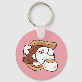 Chaveiro Funny Dog and S’more Design – Kawaii Pet Lover Pun