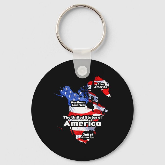 Chaveiro Funny Donald Trump American Flag Canadá (Frente)
