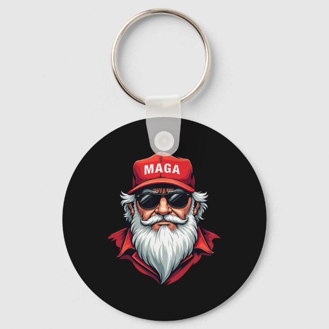 Chaveiro Funny Donald Trump Papai Noel Feriado de Natal 3 (Frente)