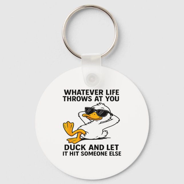 Chaveiro Funny Duck Graphic Men Women Funny Quote  (Frente)