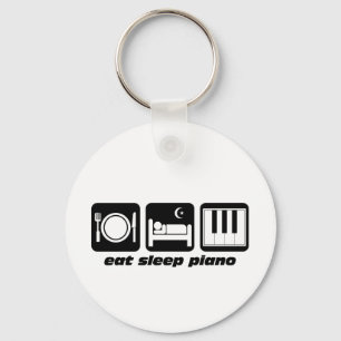 Chaveiro Funny eat sleep piano