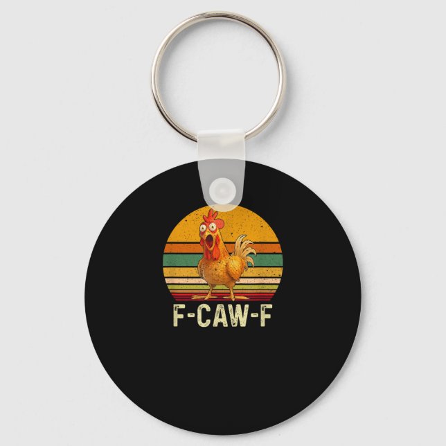 Chaveiro Funny F-Caw-F Chicken Shirts F-Caw-F Chicken Vinta (Frente)