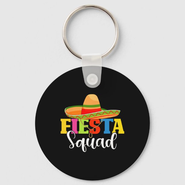 Chaveiro Funny Fiesta Squad Cinco De Mayo Partido Mexicano  (Frente)