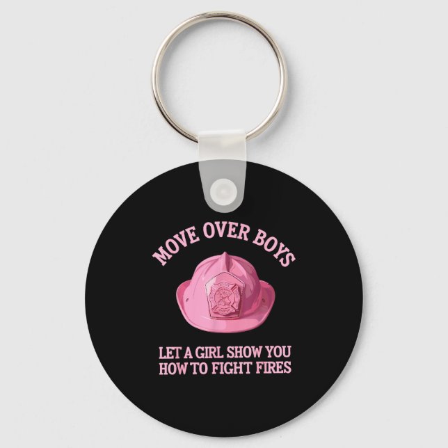 Chaveiro Funny Firefighter Art For Women Girls Fire Fighter (Frente)