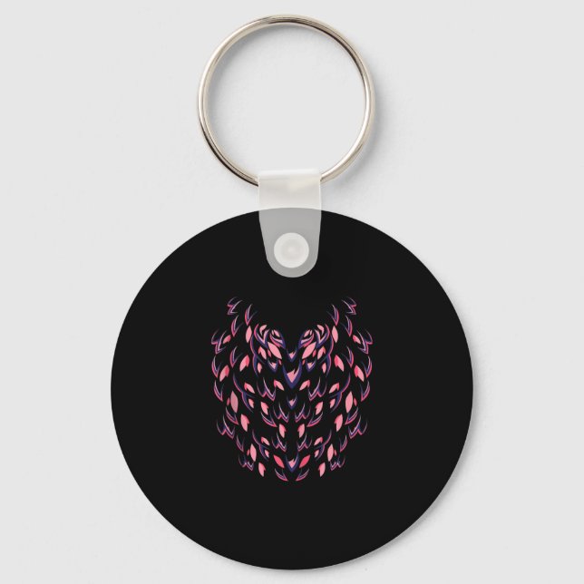 Chaveiro Funny Flamingo Halloween Simples Pássaro Rosa Corp (Frente)