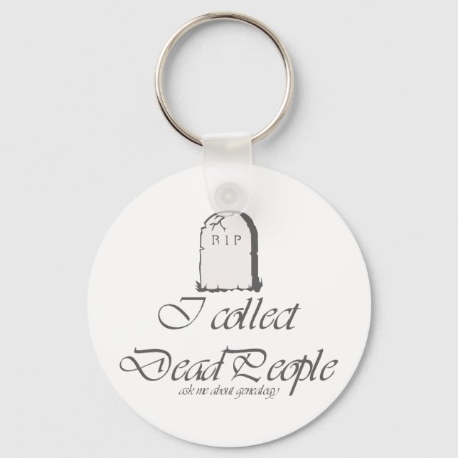 Chaveiro Funny Genealogia Coleta Pessoas Mortos (Frente)