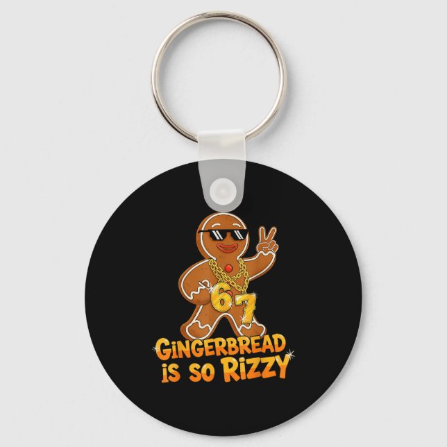 Chaveiro Funny Gingerbread Is So Rizzy Christmas 67 Gen Alp (Frente)