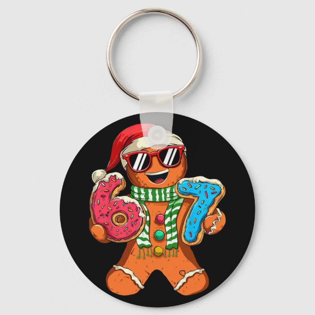 Chaveiro Funny Gingerbread Six Seven 67 Meme Ice Cream Chri (Frente)