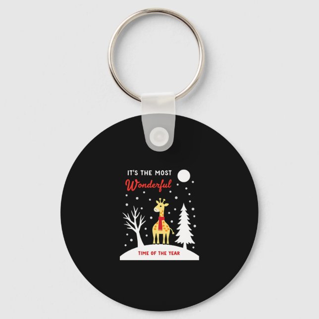 Chaveiro Funny Giraffe Design For Women Girls Safari Giraff (Frente)