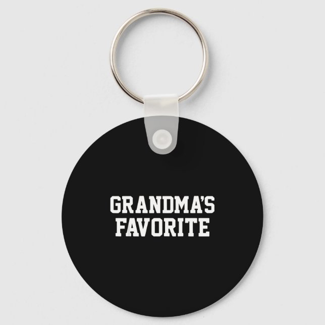 Chaveiro Funny Grandma's Favorite Black Modern Clic Crew  (Frente)