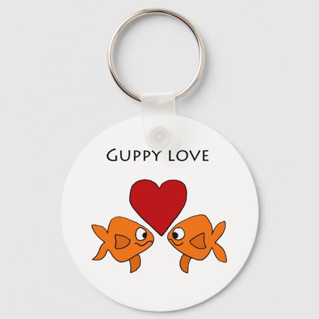 Chaveiro Funny Guppy Love Design (Frente)