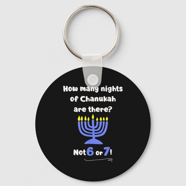 Chaveiro Funny Hanukkah 67 Meme Professor Quantas Noites De (Frente)