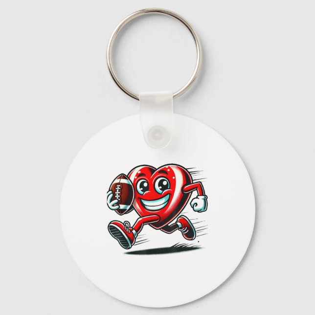 Chaveiro Funny Heart American Football Valentine Srts Women (Frente)
