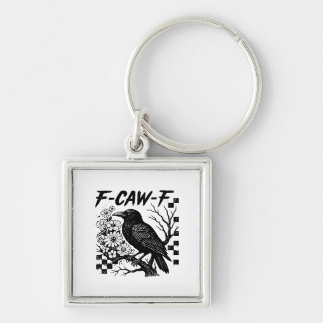 Chaveiro Funny Humor Crow Gothic F-Caw-F Essential (Frente)