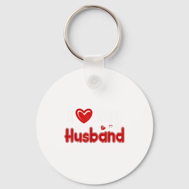 Chaveiro Funny I Love My Husband  (Frente)