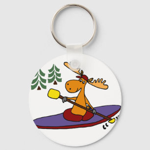 Chaveiro Funny Kayaking Moose