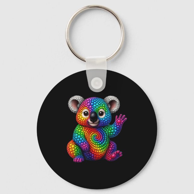 Chaveiro Funny Koala Amava Bolinhas Felizes Dot Day Girls (Frente)