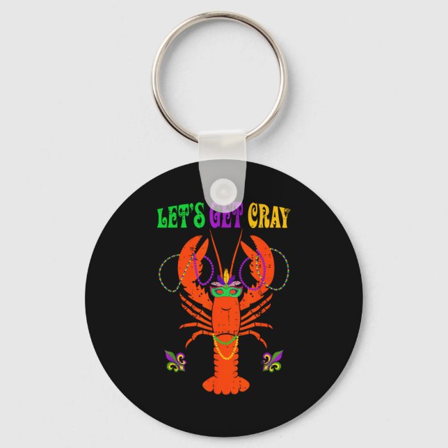 Chaveiro Funny Lets Get Cray Crawfish - New Orleans Funny M (Frente)