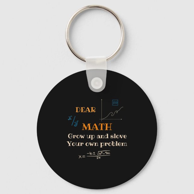 Chaveiro Funny Math Quote For Girls Boys Teens Men Women De (Frente)