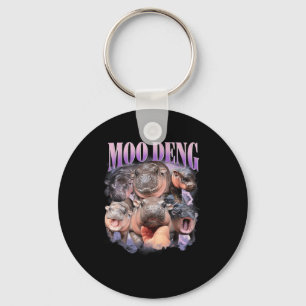 Chaveiro Funny MooDeng Baby Pygmy Hippo Cute Zoo Para Famíl