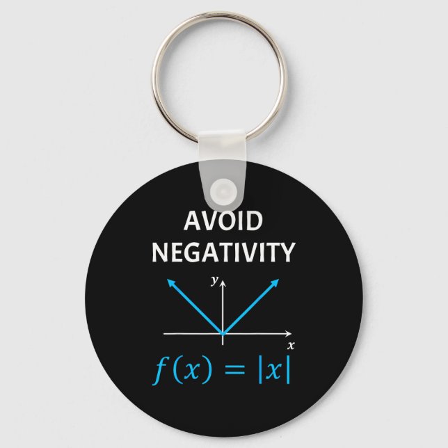 Chaveiro Funny Nerdy Avoid Negativity Algebra Math Pun Math (Frente)