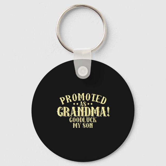 Chaveiro Funny New Grandma Promotion Quote Grandmother Humo (Frente)