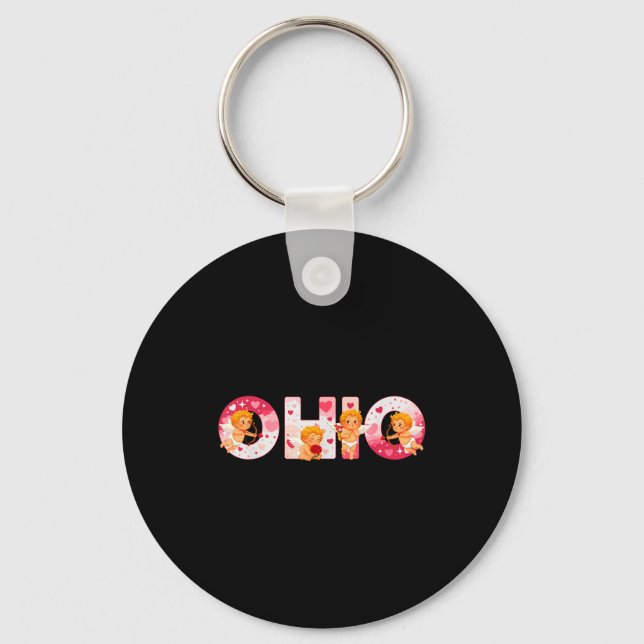 Chaveiro Funny Ohio Cud Midwestern Party O-h-i-o In Valenti (Frente)